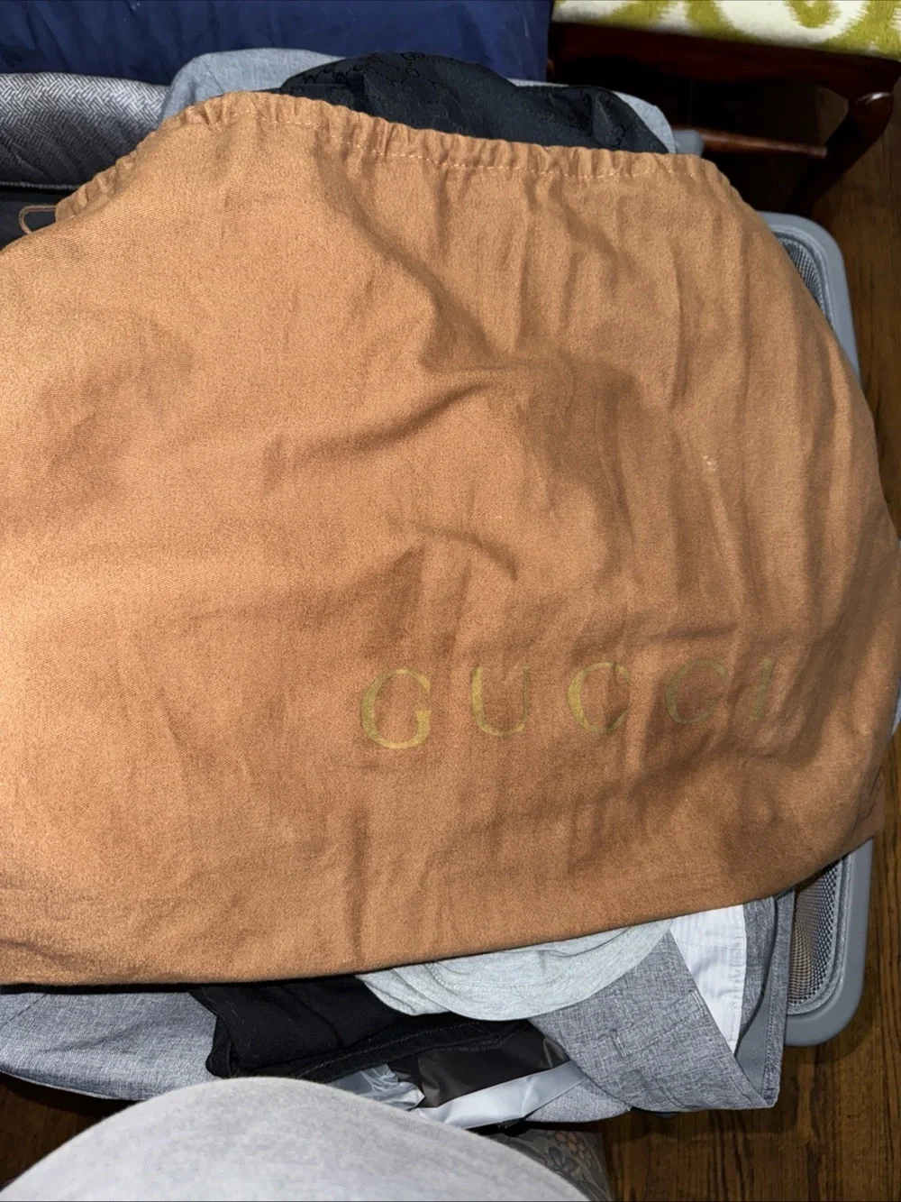 Y2K black Gucci Canvas monogram large shoulder bag